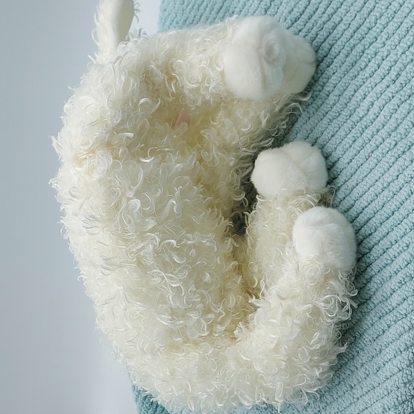 Ty 2004 Plush Lamb Serena Curly Fluffy Hair Pink Bow EUC - Picture 5 of 7